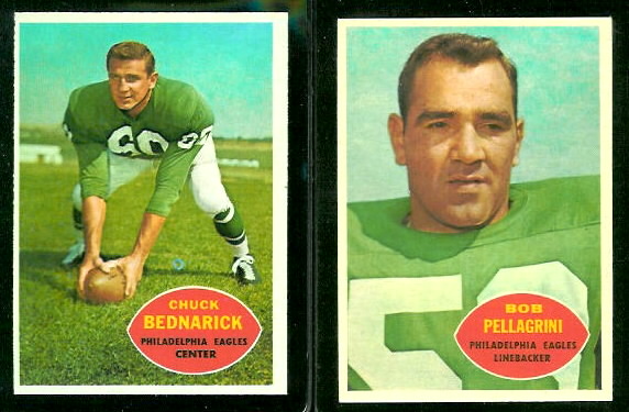 1960_topps_bednarik_and_pellegrini 1960_topps_bednarik_and_pellegrini
