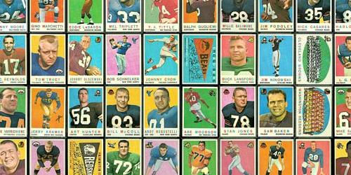 Virtual Uncut Sheet of 1959 Topps football cards