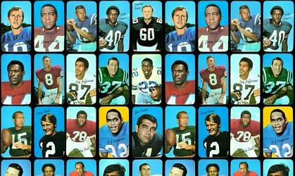 Virtual Uncut Sheet of 1970 Topps Super football cards