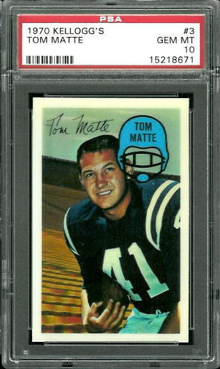 1970 Kelloggs Tom Matte, PSA 10