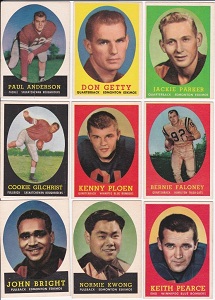 1958 Topps CFL football cards