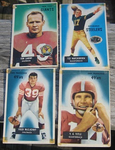 1955 Bowman football cards