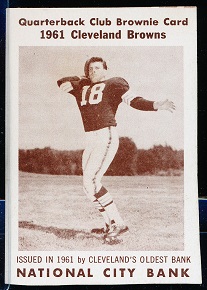 Len Dawson 1961 National City Bank pre-rookie football card