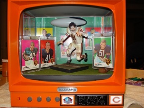 1969 Topps Chicago Bears football card display
