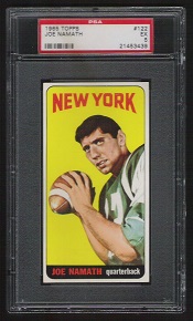 Joe Namath 1965 Topps rookie card