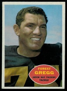 1960 Topps Forrest Gregg rookie football card
