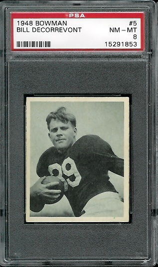 Bill DeCorrevont - 1948 Bowman #5 - PSA 8