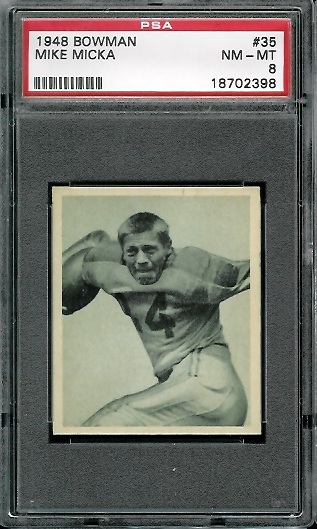 Mike Micka - 1948 Bowman #35 - PSA 8