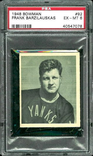 Frank Barzilauskas - 1948 Bowman #92 - PSA 6