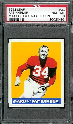 Pat Harder - 1948 Leaf #33 - PSA 8