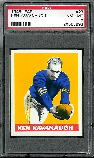 Ken Kavanaugh - 1948 Leaf #23 - PSA 8