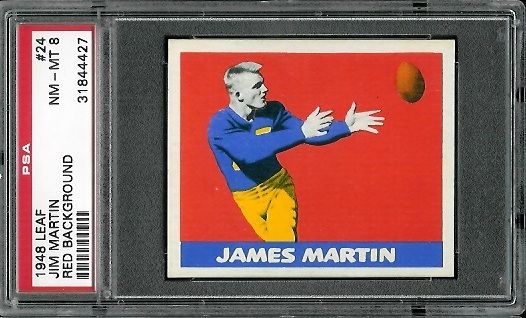 Jim Martin - 1948 Leaf #24 - PSA 8