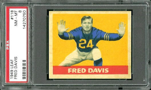 Fred Davis - 1949 Leaf #118 - PSA 8