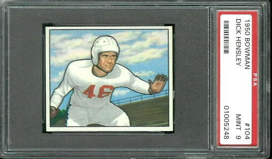 Dick Hensley - 1950 Bowman #104 - PSA 9