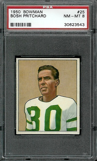 Bosh Pritchard - 1950 Bowman #25 - PSA 8