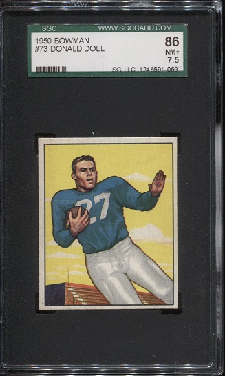 Don Doll - 1950 Bowman #73 - SGC 7.5