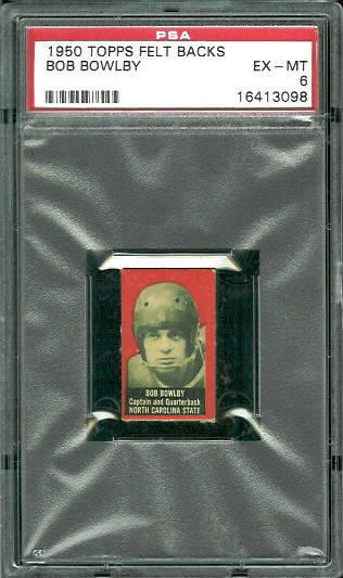 Bob Bowlby - 1950 Topps Felt Backs #7 - PSA 6