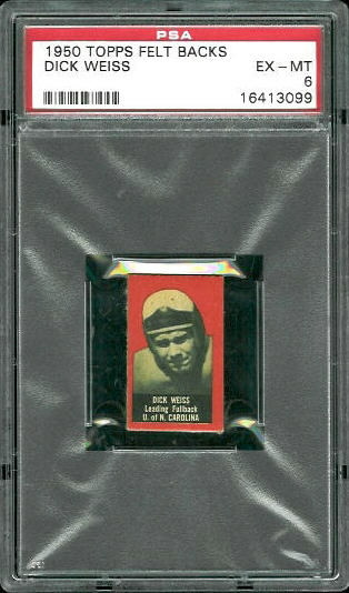 Dick Weiss - 1950 Topps Felt Backs #95 - PSA 6