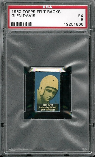 Glen Davis - 1950 Topps Felt Backs #20 - PSA 5
