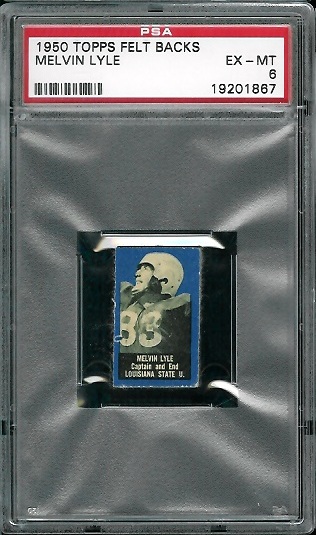 Melvin Lyle - 1950 Topps Felt Backs #49 - PSA 6