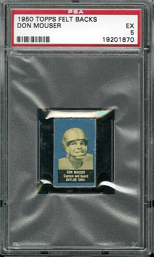 Don Mouser - 1950 Topps Felt Backs #59 - PSA 5