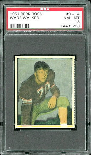 Wade Walker - 1951 Berk Ross #3-14 - PSA 8