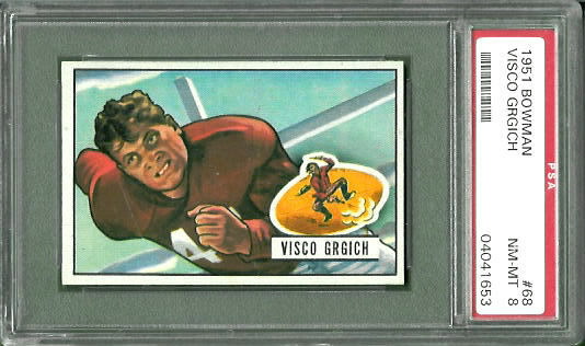 1951 Bowman #68 - Visco Grgich - PSA 8