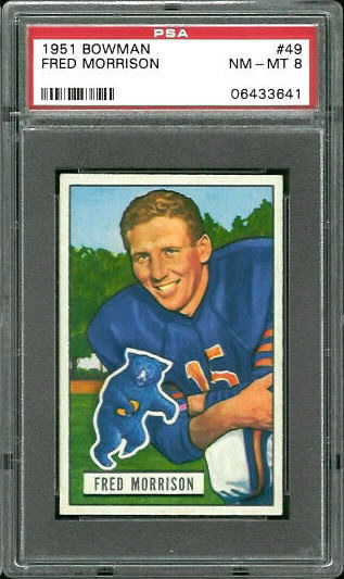 Fred Morrison - 1951 Bowman #49 - PSA 8