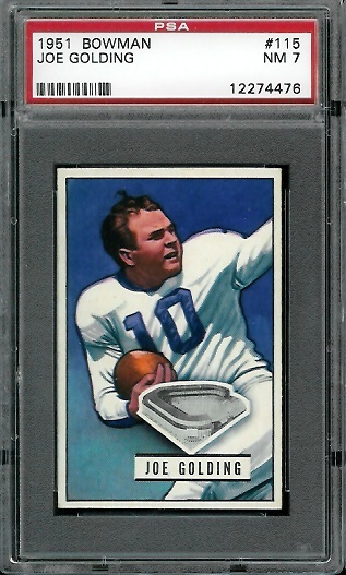 Joe Golding - 1951 Bowman #115 - PSA 7