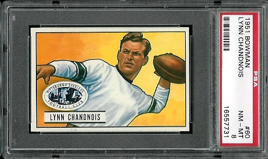 Lynn Chandnois - 1951 Bowman #60 - PSA 8