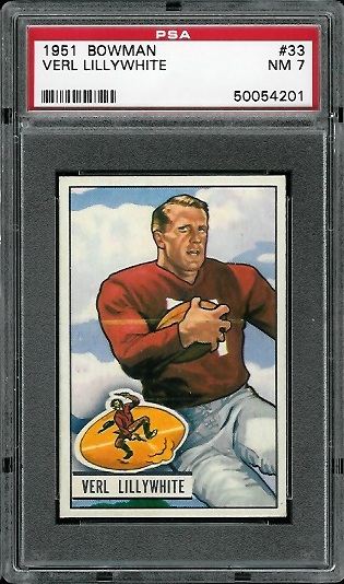 Verl Lillywhite - 1951 Bowman #33 - PSA 7