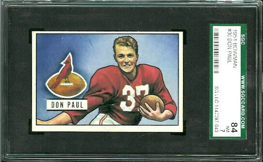 Don Paul - 1951 Bowman #30 - SGC 84