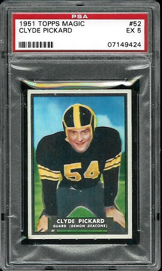 Clyde Pickard - 1951 Topps Magic #52 - PSA 5