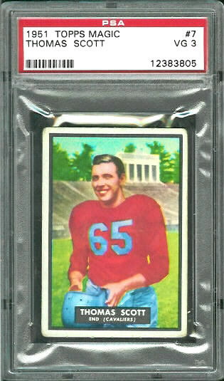 Tom Scott - 1951 Topps Magic #7 - PSA 3