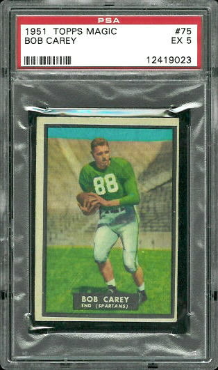 Bob Carey - 1951 Topps Magic #75 - PSA 5
