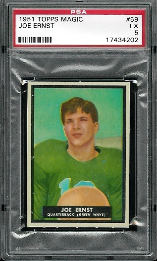 Joe Ernst - 1951 Topps Magic #59 - PSA 5