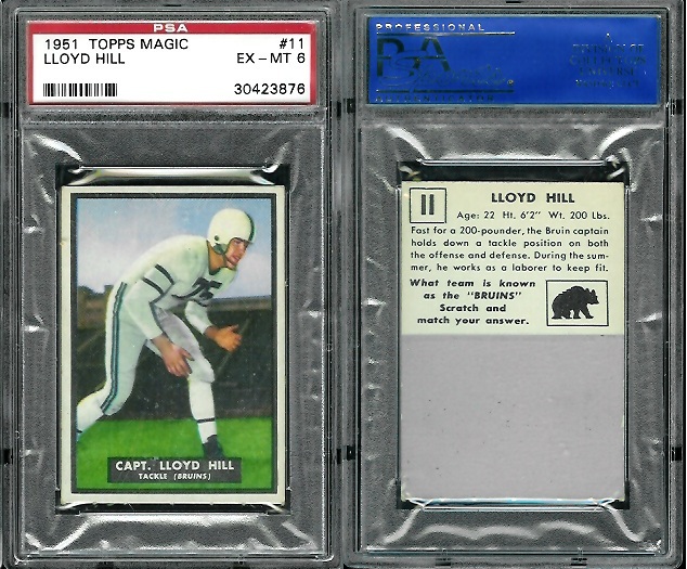 Lloyd Hill - 1951 Topps Magic #11 - PSA 6