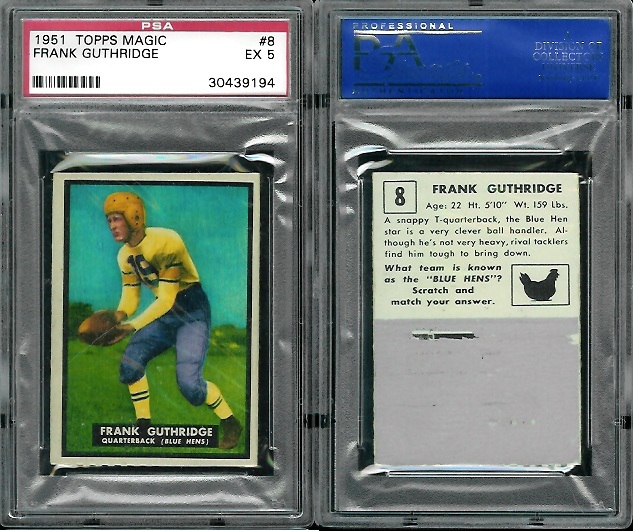 1951 Topps Magic #8 - Frank Guthridge - PSA 5