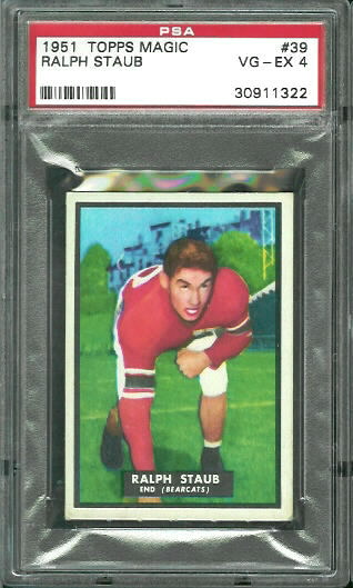 Ralph Staub - 1951 Topps Magic #39 - PSA 4