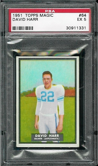 David Harr - 1951 Topps Magic #64 - PSA 5