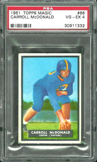 Carroll McDonald - 1951 Topps Magic #66 - PSA 4