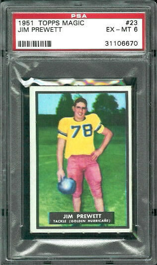 Jim Prewett - 1951 Topps Magic #23 - PSA 6