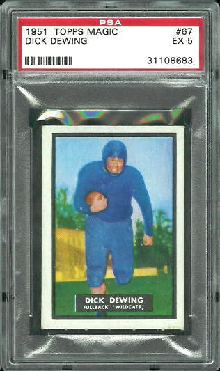 Dick Dewing - 1951 Topps Magic #67 - PSA 5