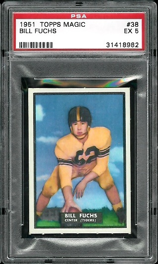 Bill Fuchs - 1951 Topps Magic #38 - PSA 5