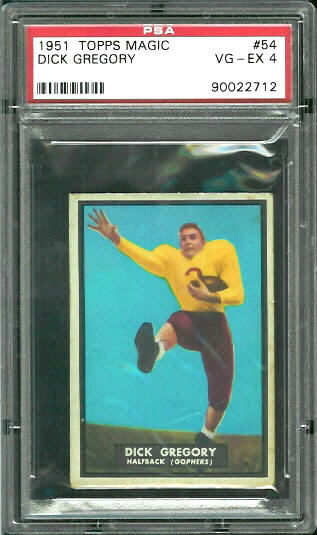 Dick Gregory - 1951 Topps Magic #54 - PSA 5
