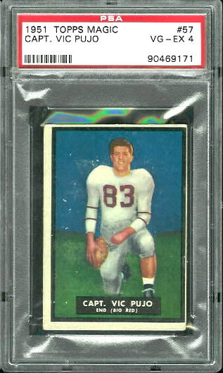 Vic Pujo - 1951 Topps Magic #57 - PSA 4