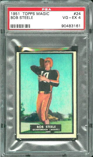 Bob Steele - 1951 Topps Magic #24 - PSA 4