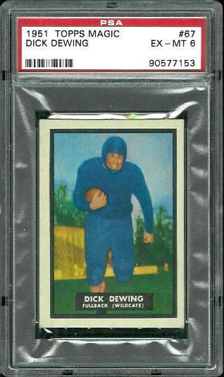 Dick Dewing - 1951 Topps Magic #67 - PSA 6