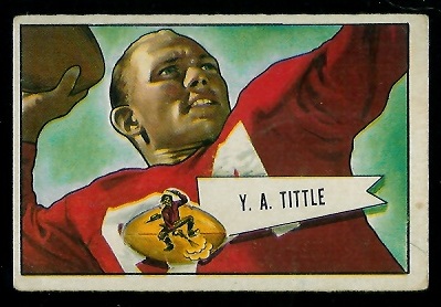 Y.A. Tittle - 1952 Bowman Large #17 - vg