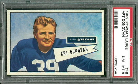 Art Donovan - 1952 Bowman Large #46 - PSA 8